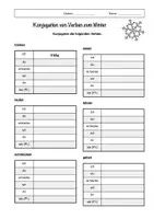 Vorschau - Arbeitsblätter - DaZ: Verben konjugieren - Winter (Liste) - Deckblatt