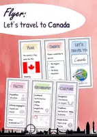 Vorschau - Arbeitsblätter - Flyer - Let's travel to Canada - Deckblatt