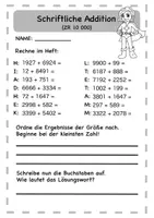 Vorschau - Arbeitsblätter - Schriftliche Rechenverfahren ZR 10000 Rechenrätsel - Seite 1