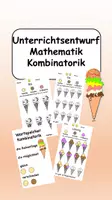 Vorschau - Stundenentwürfe - Unterrichtsentwurf Mathematik Kombinatorik - Deckblatt