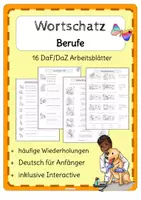 Vorschau - Arbeitsblätter - DaF Wortschatz automatisieren Berufe - Deckblatt