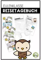 Vorschau - Arbeitsblätter - Reisetagebuch Eulenklasse (Klassenmaskottchen) - Reise - Deckblatt