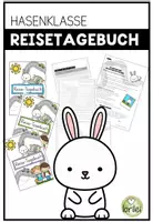 Vorschau - Arbeitsblätter - Reisetagebuch Hasenklasse (Klassenmaskottchen) - Reise - Deckblatt