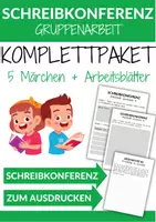 Vorschau - Arbeitsblätter - Schreibkonferenz 3. Klasse 5 Geschichten & 15 Arbeitsblätter - Deckblatt