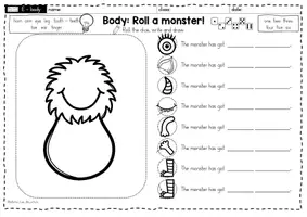 Vorschau - Unterrichtsreihen - Monster Body Parts Englisch Grundschule (Klasse 3–4) – Arbeitsmaterialien zu Body Parts mit Spielen, Speaking - Seite 1