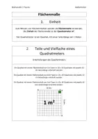 Vorschau - Fördermaterial/Inklusion - Flächenmaße Merkblätter - Deckblatt