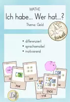 Vorschau - Spiele - Lesespiel: Ich habe... Wer hat? Thema: Geld - Deckblatt