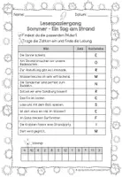Vorschau - Arbeitsblätter - Lesespaziergang Sommer - Ein Tag am Strand (3-fach differenziert) - Seite 3