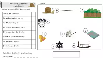 Vorschau - Arbeitsblätter - Die Schnecke - Lesespur ck fünffach differenziert - Seite 3