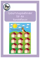 Vorschau - Poster - Geburtstagskalender für die Hundeklasse #Schäferhund #Klassentier - Deckblatt