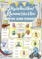 Vorschau - Spiele - Stöpselkasten Klammerkarten Wörter lesen Verben Freizeit - Deckblatt
