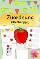 Vorschau - Fördermaterial/Inklusion - Bilderlesen, Obst, Klettmappe, Förderung, Lesen - Deckblatt