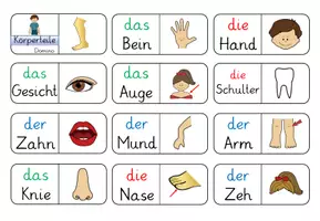 Vorschau - Spiele - Domino zum Thema "Körperteile" (DaZ/ DaF) - Seite 1