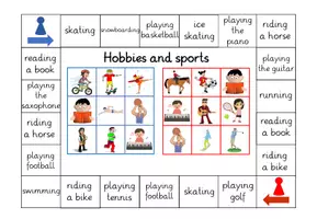 Vorschau - Spiele - Bingospiel zum Thema "hobbies and sports" für zwei Spieler (gerund/ing-form) - Seite 2
