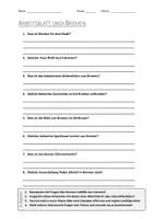 Vorschau - Arbeitsblätter - AB mit Fragen zum Thema "Bremen" + Lösungsblatt + Infografik - Deckblatt