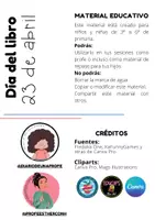 Vista previa - Hojas de trabajo - Día del libro - página 1
