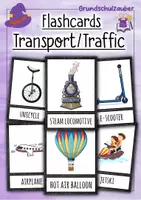 Vorschau - Bildkarten - Flashcards zum Thema "Transport/Traffic" auf Englisch - Deckblatt