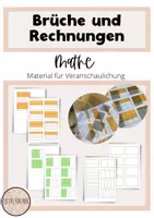 Vorschau - Fördermaterial/Inklusion - Mathe - Brüche und Rechnungen - Material zur Veranschaulichung - Rechteckmodelle - Freebie - Deckblatt