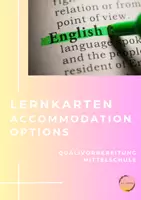 Vorschau - Anderer Materialtyp - Accommodation options - Lernkarten - Qualivorbereitung Englisch - Deckblatt
