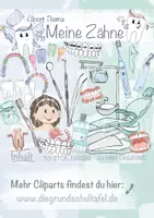 Vorschau - Unterrichtsreihen - Cliparts Zahn Zähne FARBIG Clipart Set - Deckblatt
