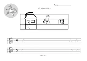 Vorschau - Arbeitsblätter - Buchstaben von A bis Z - Schreibkurs - Seite 1