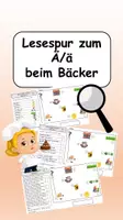 Vorschau - Arbeitsblätter - Beim Bäcker - Lesespur zum Ä/ä fünffach differenziert - Deckblatt