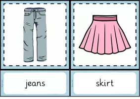 Vorschau - Fördermaterial/Inklusion - Clothes Flashcards | Picture + Word Cards | Vocabulary - Seite 1