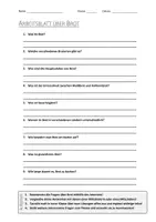 Vorschau - Arbeitsblätter - AB mit Fragen zum Thema "Brot" + Lösungsblatt + Mindmap + Infografik - Deckblatt