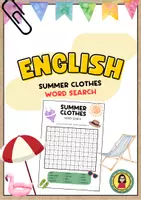 Aperçu - Feuilles d'exercices - Summer Clothes Word Search | Vocabulary - Page de couverture