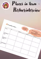 Vorschau - Arbeitsblätter - Places in town - Partnerinterview (differenziert) - Deckblatt