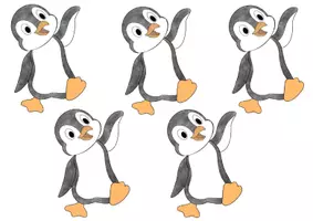 Vorschau - Mal- und Bastelvorlagen - Pinguinklasse - Namensschilder und Pinguine - Seite 3