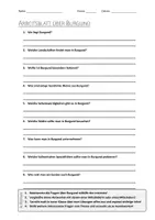 Vorschau - Arbeitsblätter - AB mit Fragen zum Thema "Burgund" + Lösungsblatt - Deckblatt