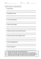 Vorschau - Arbeitsblätter - AB mit Fragen zum Thema "Busse" + Lösungsblatt - Deckblatt