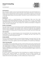 Vorschau - Arbeitsblätter - Cloud Computing (Vorteile) Infotext und Übungen - Deckblatt