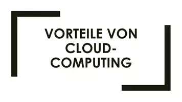 Vorschau - Präsentationen/Tafelbilder - Cloud Computing Vorteile (Präsentation (Präsentation und H5P)) - Deckblatt