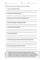 Vorschau - Arbeitsblätter - AB mit Fragen zum Thema "Byzantinisches Reich" + Lösungsblatt + Infografik - Deckblatt