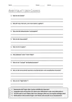Vorschau - Arbeitsblätter - AB mit Fragen zum Thema "Casinos" + Lösungsblatt - Deckblatt