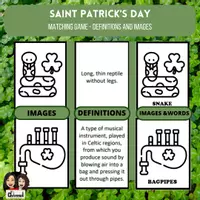 Vista previa - Juegos / Gamificación - SAINT PATRICK'S DAY – Matching Cards (B&W) - Portada