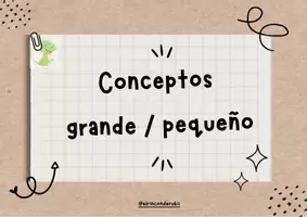 Vista previa - Unidades / Secuencias / Situaciones de Aprendizaje - Pensamiento lógico: Conceptos grande / pequeño - Portada