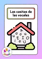 Vista previa - Hojas de trabajo - Las casitas de las vocales - Portada