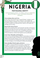Vorschau - Stundenentwürfe - Nigeria Debate: Postcolonial Identity (Sek II) - Seite 1