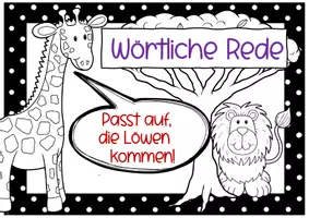 Vorschau - Stationenlernen - Wörtliche Rede - Merkplakate - Seite 1
