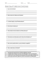 Vorschau - Arbeitsblätter - AB mit Fragen zum Thema "Christkind" + Lösungsblatt - Deckblatt
