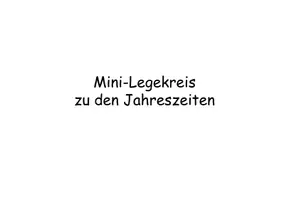 Vorschau - Bildkarten - Mini-Legekreis zu den Jahreszeiten - Deckblatt
