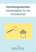 Vorschau - Mal- und Bastelvorlagen - Vertretungsstunden: Arbeitsblätter für die Grundschule - Deckblatt