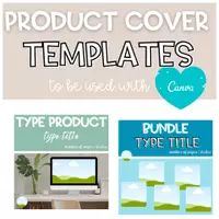 Aperçu - Outils du professeur - Modèles de couverture de produits | MODIFIABLE dans CANVA - Page de couverture
