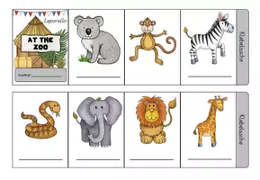 Vorschau - Arbeitsblätter - Leporello: At the Zoo – Vokabeln & Phrasen für den Englischunterricht - Seite 1