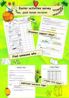 Vorschau - Arbeitsblätter - Find someone who - Easter Holidays - Past tense revision - Deckblatt