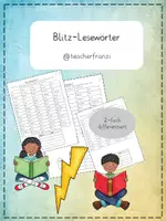 Vorschau - Arbeitsblätter - Blitz-Lesewörter/ Blitzlesen - Deckblatt