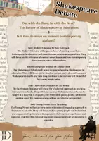 Vorschau - Stundenentwürfe - Shakespeare Debate: Out with the Bard, in with the New? (Sek II) - Seite 1